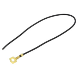 Cable: cable with crimped terminals; black; non-insulated; 250mm
