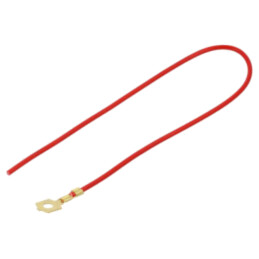 Cable: cable with crimped terminals; red; non-insulated; 250mm