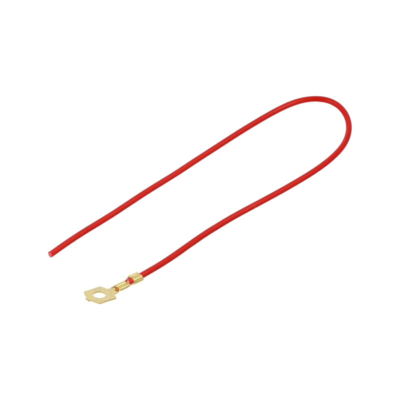 Cable: cable with crimped terminals; red; non-insulated; 250mm Cable: cable with crimped terminals; red; non-insulated; 250mm