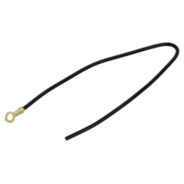 Cable: cable with crimped terminals; black; non-insulated,round