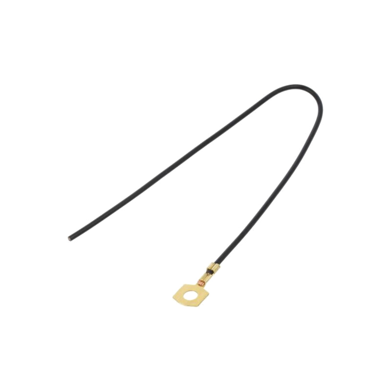 Cable: cable with crimped terminals; black; non-insulated; 250mm Cable: cable with crimped terminals; black; non-insulated; 250mm