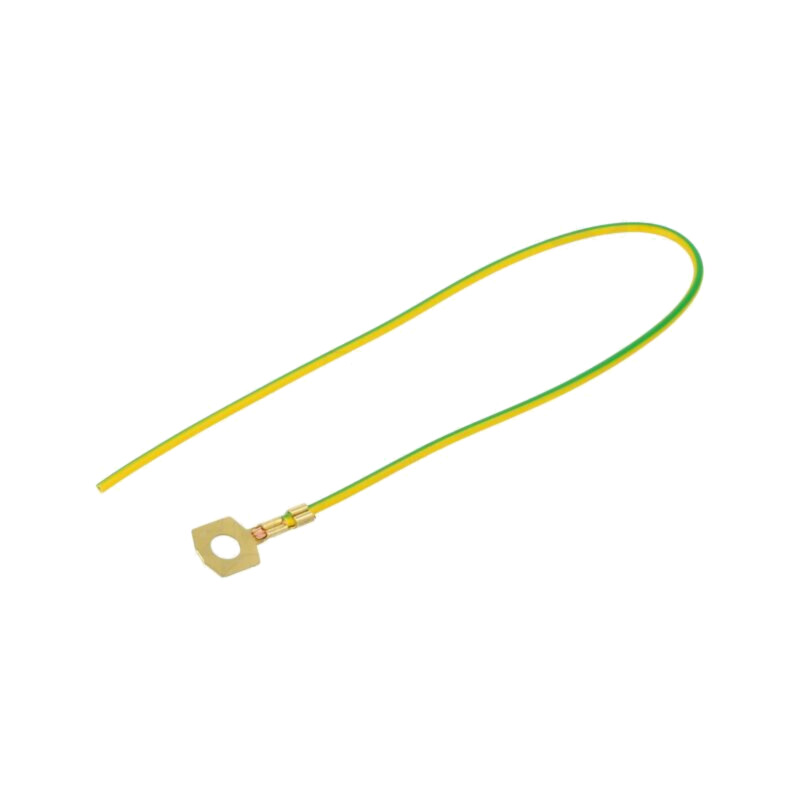 Cable: cable with crimped terminals; yellow-green; 250mm; H05V-K Cable: cable with crimped terminals; yellow-green; 250mm; H05V-K