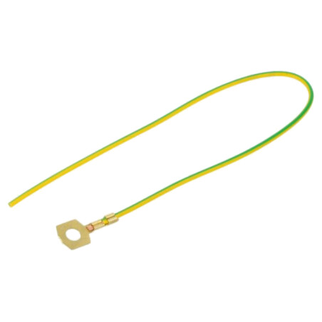 Cable: cable with crimped terminals; yellow-green; 250mm; H05V-K