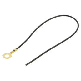 Cable: cable with crimped terminals; black; non-insulated; 250mm