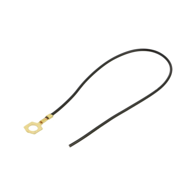 Cable: cable with crimped terminals; black; non-insulated; 250mm Cable: cable with crimped terminals; black; non-insulated; 250mm