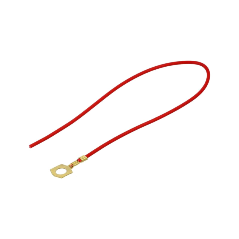Cable: cable with crimped terminals; red; non-insulated; 250mm Cable: cable with crimped terminals; red; non-insulated; 250mm