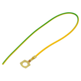 Cable: cable with crimped terminals; yellow-green; 250mm; H05V-K
