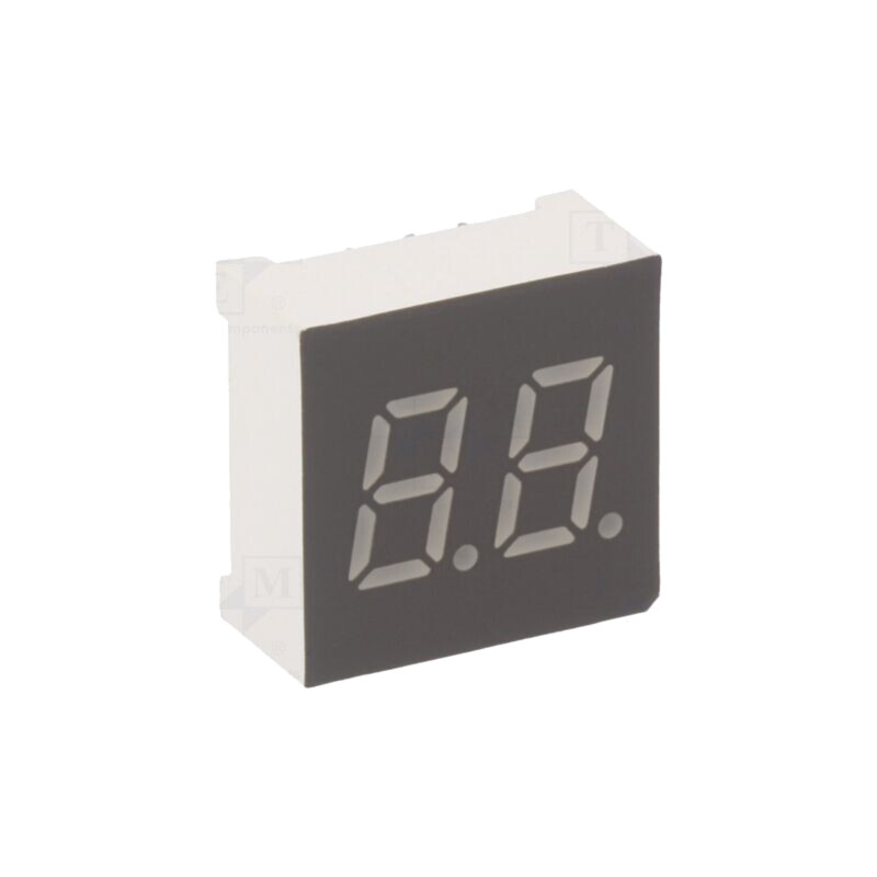 Afişaj: LED; cu 7 segmente; 7,62mm; 0,3"; Nr.car: 2; galben-verde