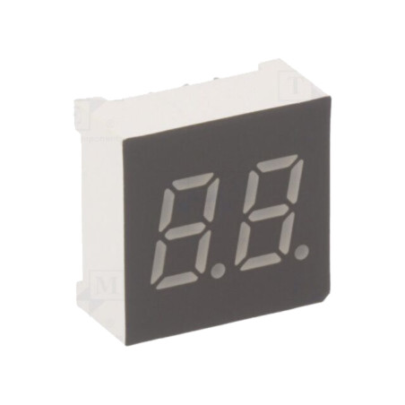 Afişaj: LED; cu 7 segmente; 7,62mm; 0,3"; Nr.car: 2; galben-verde