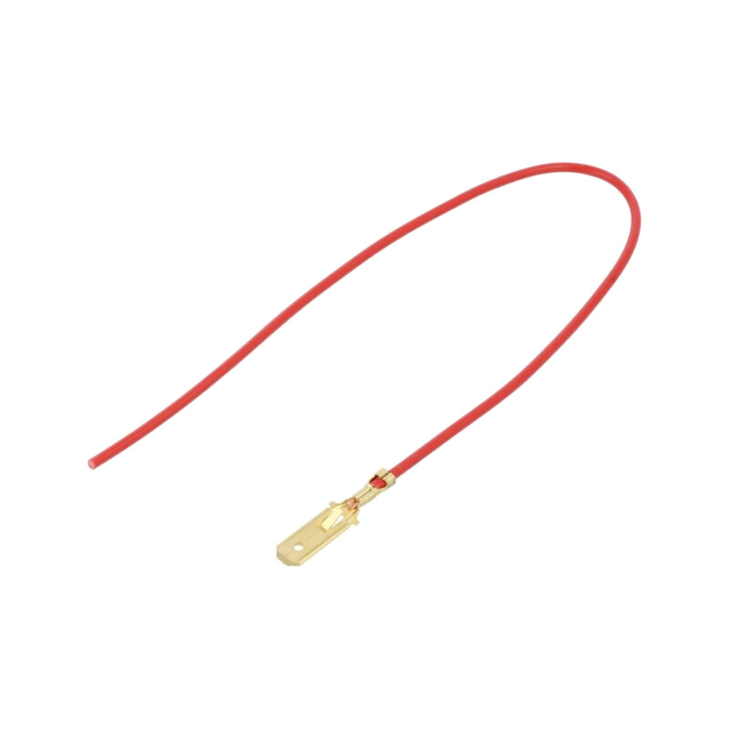 Cable: cable with crimped terminals; red; Len: 250mm; H05V-K