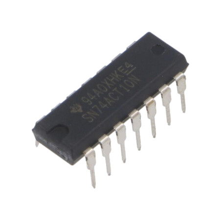 IC: digital; NAND; Ch: 3; IN: 3; CMOS,TTL; THT; DIP14; 4,5÷5,5VDC; tub