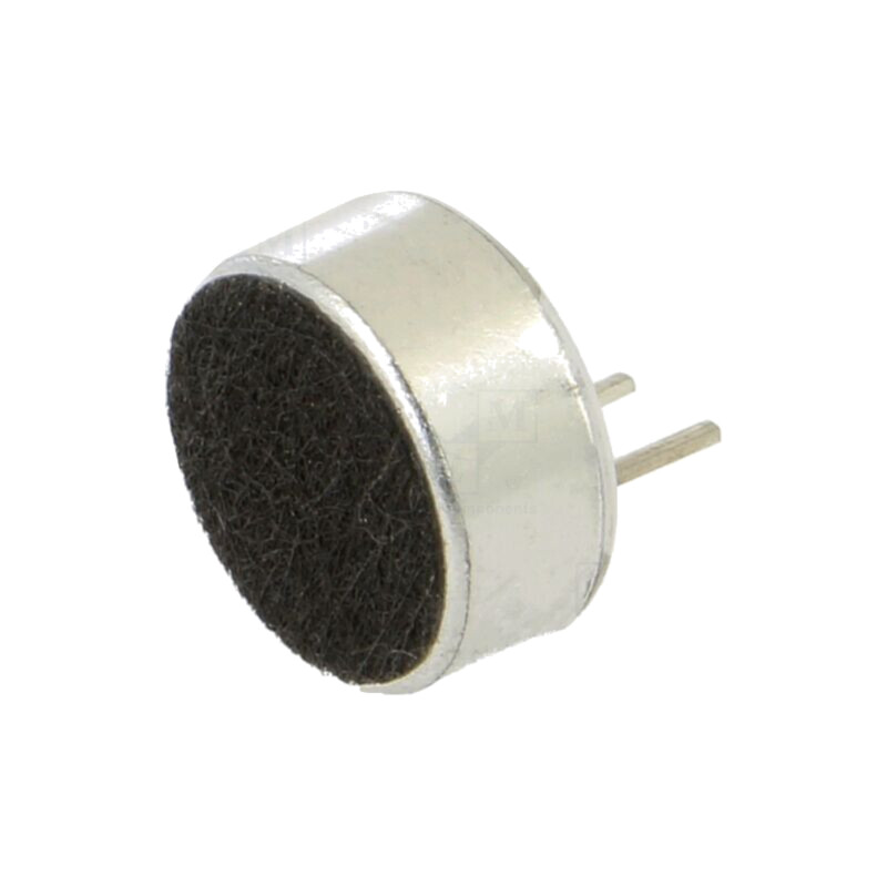 Microfon; electret; 20Hz÷20kHz; 2,2kΩ; -44dB; Ø9,7x4,5mm; 500uA Microfon; electret; 20Hz÷20kHz; 2,2kΩ; -44dB; Ø9,7x4,5mm; 500uA