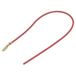 Cable: cable with crimped terminals; red; male,non-insulated