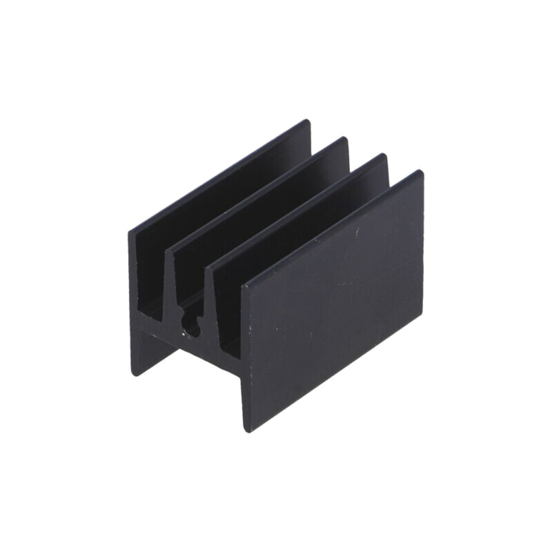 Radiator: extrudat; H; TO220; neagră; L: 25mm; W: 15mm; H: 17mm