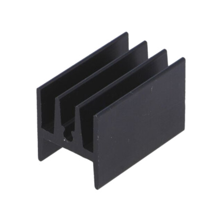 Radiator: extrudat; H; TO220; neagră; L: 25mm; W: 15mm; H: 17mm