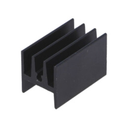 Radiator: extrudat; H; TO220; neagră; L: 25mm; W: 15mm; H: 17mm