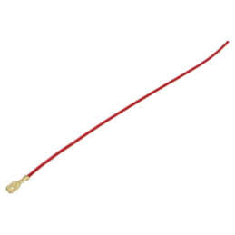 Cable: cable with crimped terminals; red; male,non-insulated