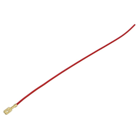 Cable: cable with crimped terminals; red; male,non-insulated