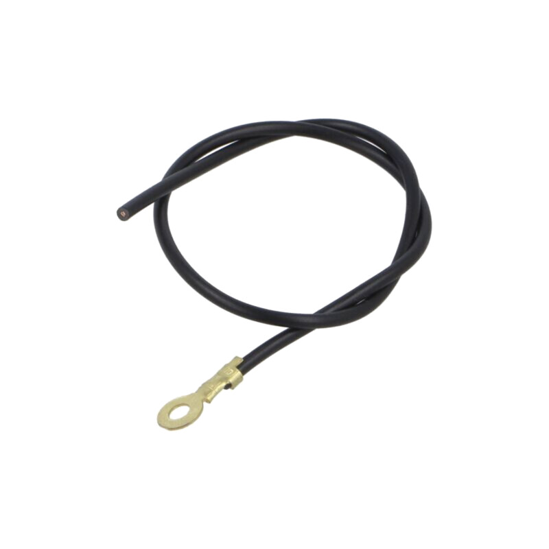 Cable: cable with crimped terminals; black; non-insulated,round Cable: cable with crimped terminals; black; non-insulated,round