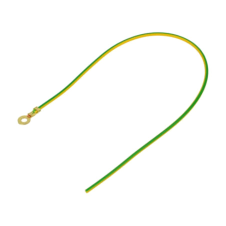 Cable: cable with crimped terminals; yellow-green; 250mm; H05V-K