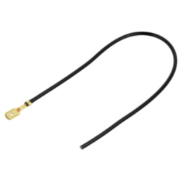 Cable: cable with crimped terminals; black; male,non-insulated