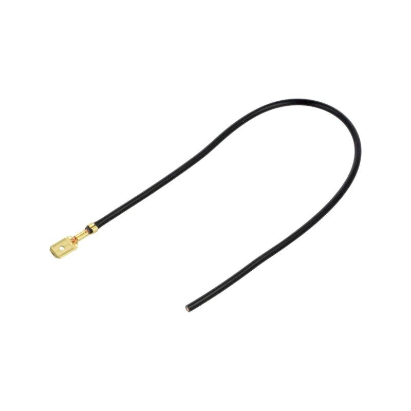 Cable: cable with crimped terminals; black; male,non-insulated Cable: cable with crimped terminals; black; male,non-insulated