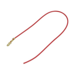 Cable: cable with crimped terminals; red; male,non-insulated