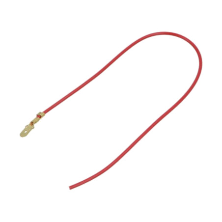 Cable: cable with crimped terminals; red; male,non-insulated