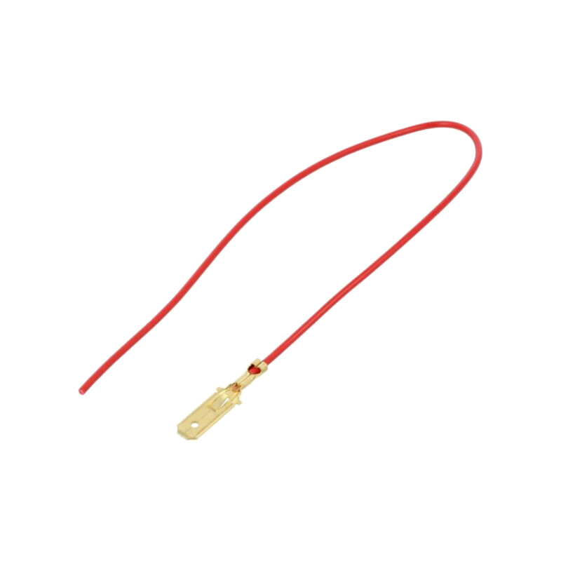 Cable: cable with crimped terminals; red; Len: 250mm; H05V-K