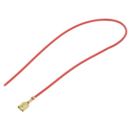Cable: cable with crimped terminals; red; non-insulated,female