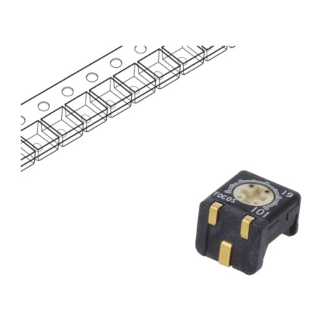 Potenţiometru: de montare; singură tură; 5kΩ; 250mW; SMD; ±20%