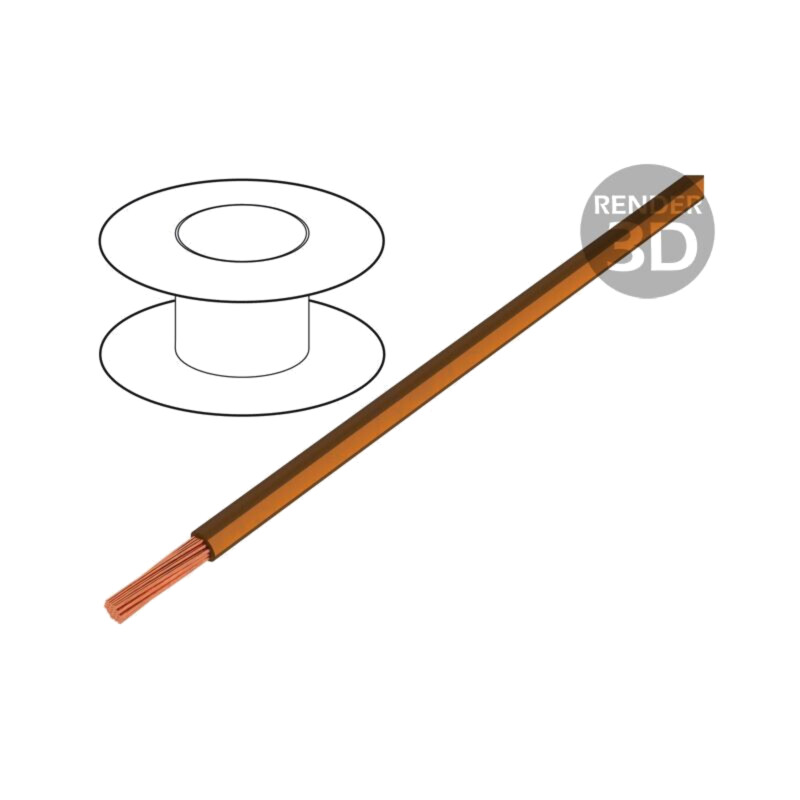 Cablu; H05V-K,LgY; litat; Cu; 0,5mm2; PVC; maro-portocaliu; 100m Cablu; H05V-K,LgY; litat; Cu; 0,5mm2; PVC; maro-portocaliu; 100m