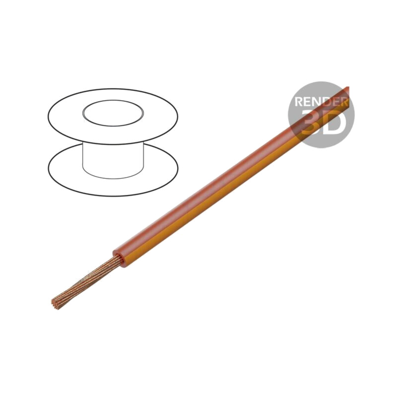 Cablu; H05V-K,LgY; litat; Cu; 0,5mm2; PVC; roşu-portocaliu; 100m Cablu; H05V-K,LgY; litat; Cu; 0,5mm2; PVC; roşu-portocaliu; 100m