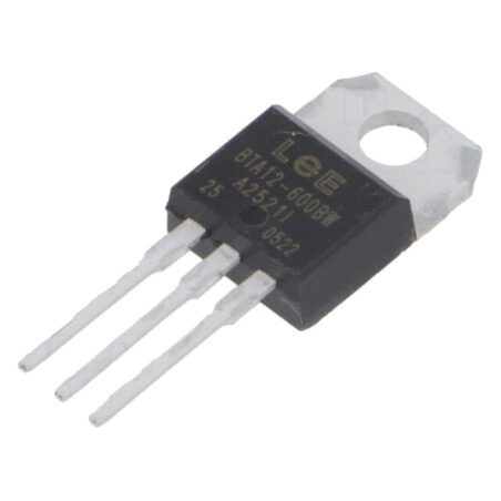 Triac; 600V; 12A; TO220AB; Igt: 50mA; Ufmax: 1,55V