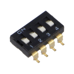 Comutator: DIP-SWITCH; Număr secţiuni: 3; OFF-ON; 0,025A/24VDC