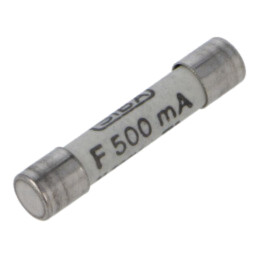 Siguranţă: siguranţă; 500mA; 500VAC; ardere rapidă; 6,3x32mm