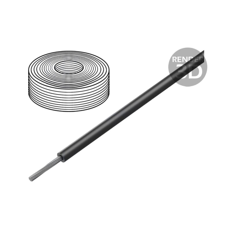 Cablu; SiFF; 1x0,25mm2; litat; Cu; silicon; negru; -60÷180°C; 500V Cablu; SiFF; 1x0,25mm2; litat; Cu; silicon; negru; -60÷180°C; 500V