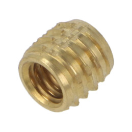 Adaos filetat; alamă; M6; BN 37915; Lung: 7,9mm; pt.plastic
