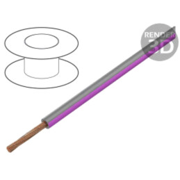 Cablu; H05V-K,LgY; litat; Cu; 0,35mm2; PVC; gri-roz; 300V,500V; 200m