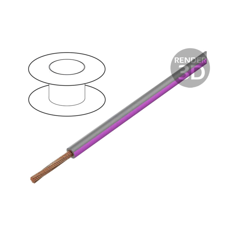 Cablu; H05V-K,LgY; litat; Cu; 0,35mm2; PVC; gri-roz; 300V,500V; 200m Cablu; H05V-K,LgY; litat; Cu; 0,35mm2; PVC; gri-roz; 300V,500V; 200m