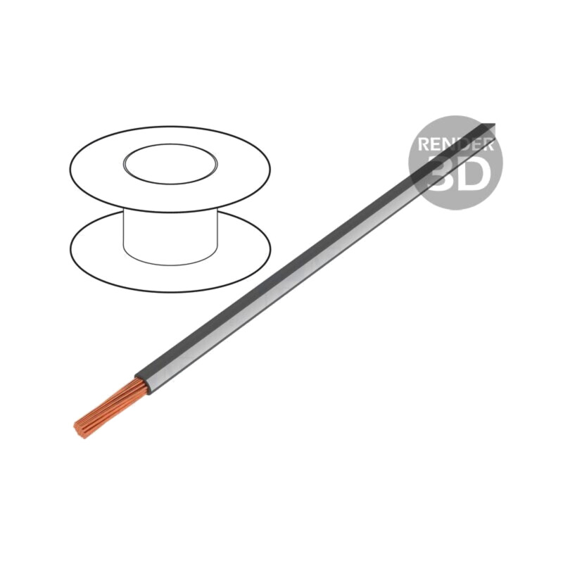 Cablu; H05V-K,LgY; litat; Cu; 0,35mm2; PVC; gri-alb; 300V,500V; 200m Cablu; H05V-K,LgY; litat; Cu; 0,35mm2; PVC; gri-alb; 300V,500V; 200m