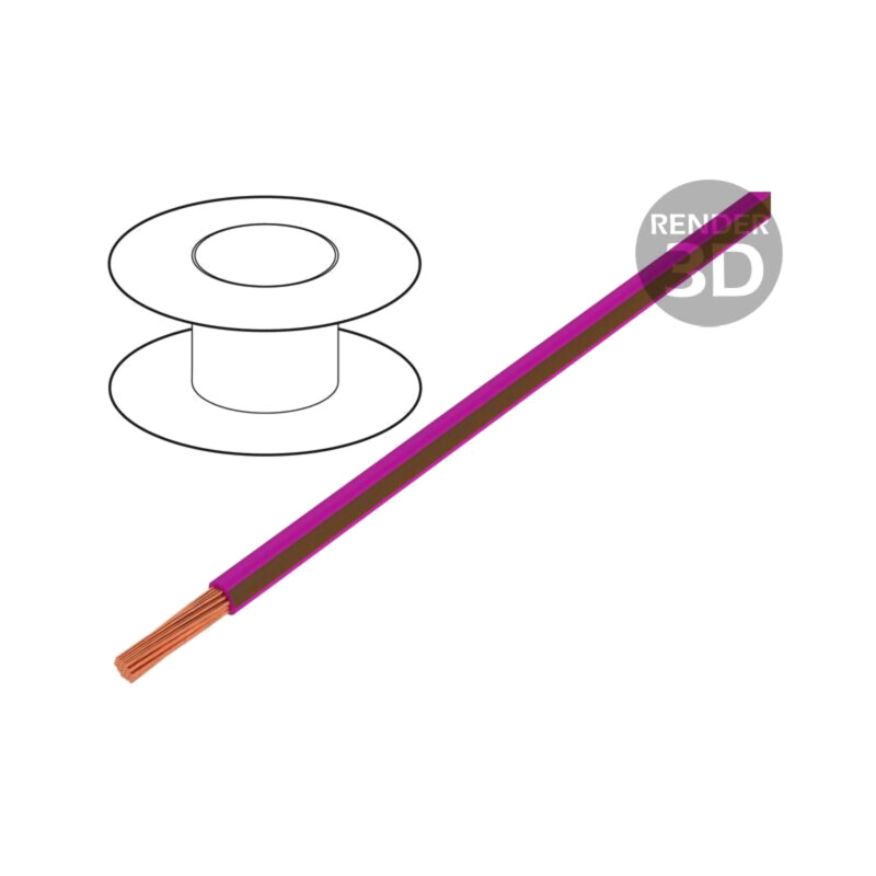 Cablu; H05V-K,LgY; litat; Cu; 0,35mm2; PVC; roz-maro; 300V,500V Cablu; H05V-K,LgY; litat; Cu; 0,35mm2; PVC; roz-maro; 300V,500V