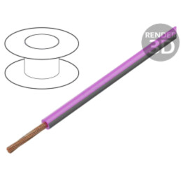 Cablu; H05V-K,LgY; litat; Cu; 0,35mm2; PVC; roz-gri; 300V,500V; 200m
