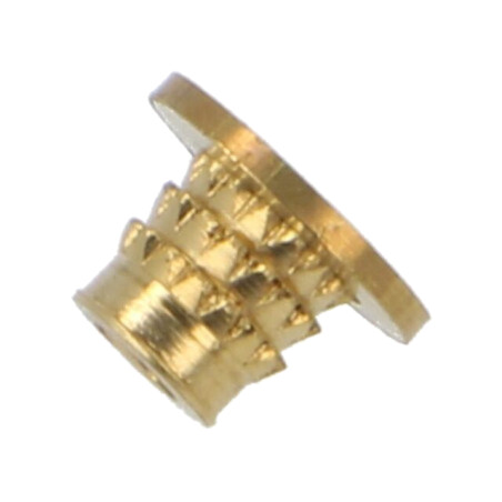 Adaos filetat; alamă; M2,5; BN 37896; Lung: 4,1mm; pt.plastic