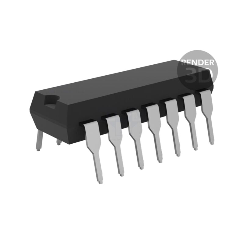 IC: digital; NAND; Ch: 4; IN: 2; THT; DIP14; 3÷18VDC; -55÷125°C; CD4000
