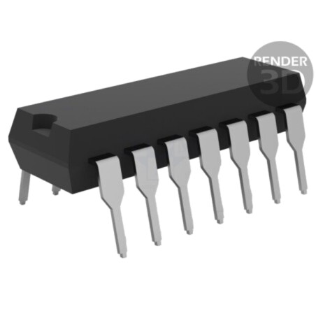 IC: digital; NAND; Ch: 4; IN: 2; THT; DIP14; 3÷18VDC; -55÷125°C; CD4000