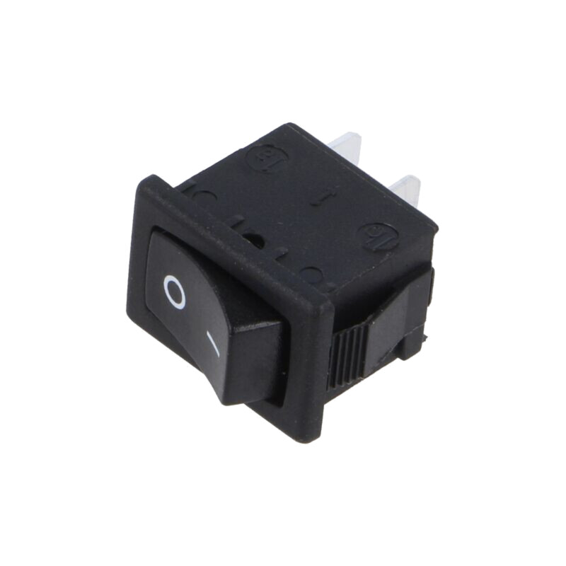 ROCKER; SPST; Poz: 2; OFF-ON; 6A/250VAC; neagră; fără; 20mΩ; UL94V-2 ROCKER; SPST; Poz: 2; OFF-ON; 6A/250VAC; neagră; fără; 20mΩ; UL94V-2