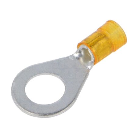 Tip: ring; M8; 4÷6mm2; crimped; for cable; insulated; tinned; yellow