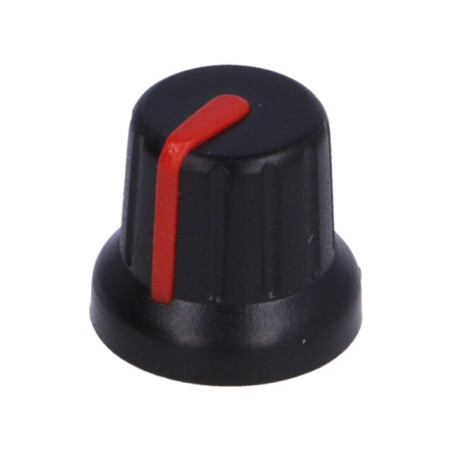 Buton rotativ; miniaturale,cu indicator; ABS; Øax: 6mm; Ø16x14mm