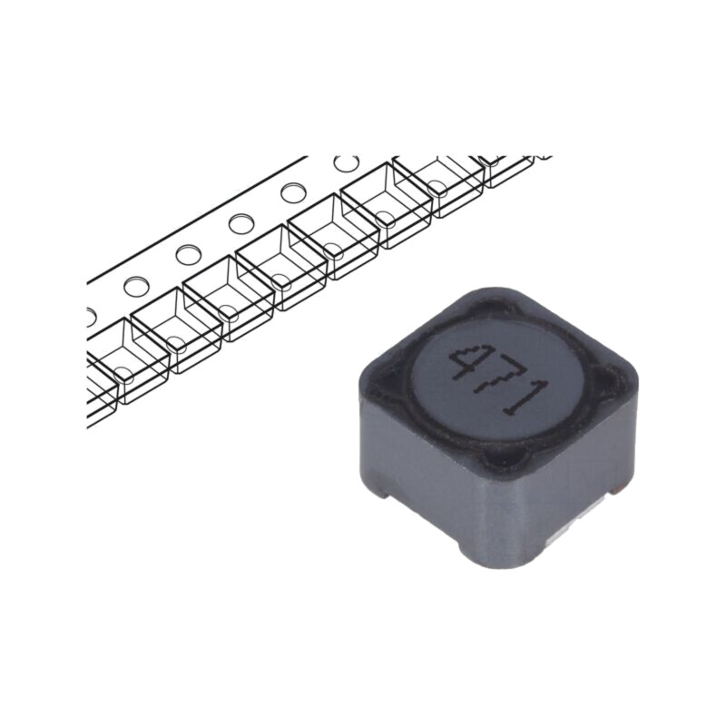Inductor: fir; SMD; 470uH; 790mA; 980mΩ; ±20%; 12x12x8mm; -40÷125°C Inductor: fir; SMD; 470uH; 790mA; 980mΩ; ±20%; 12x12x8mm; -40÷125°C